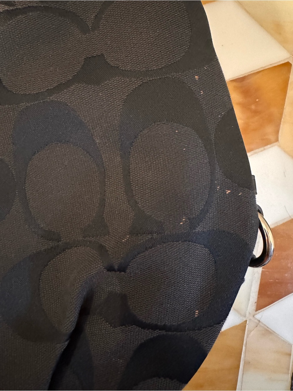 Coach Black Signature C Fabric Shoulder Bag - Picture 9 of 9